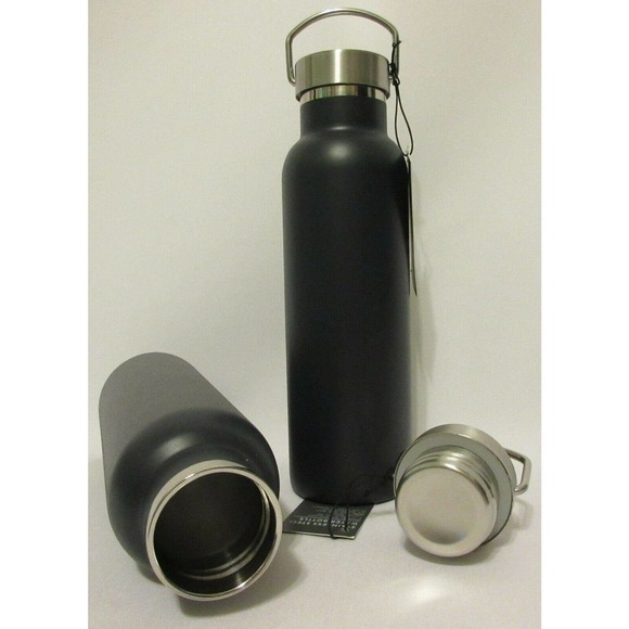 Dashing Stainless Steel Water Bottle Matte Black 20 fl oz Travel Camping Set 2 - Picture 7 of 10